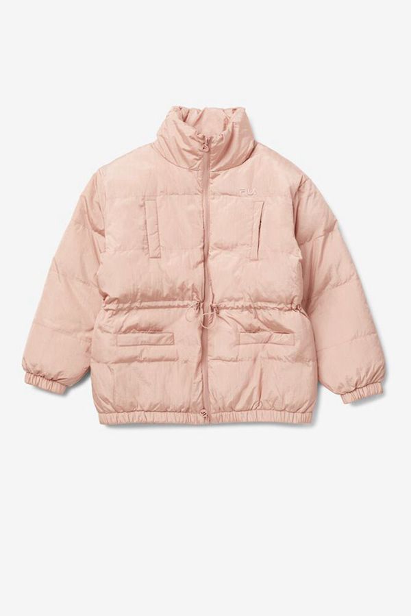 Fila Samaira Cinch Waist Puffer Women's Jackets - Rose,NZ 583-76398